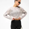 247 Glitch Cropped Trainings-T-shirt