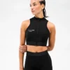 247 Zip Front Performance Crop