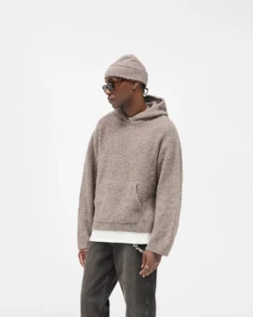 Borg-hoodie met textuur