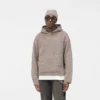 Borg-hoodie met textuur