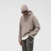 Borg-hoodie met textuur