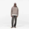 Borg-hoodie met textuur