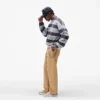 California gestreepte Henley-trui