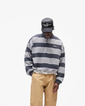 California gestreepte Henley-trui