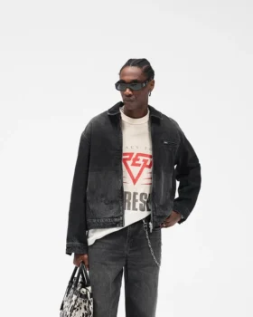 Denimjas met kraag