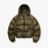 Doorschijnende puffer met capuchon