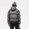 Doorschijnende puffer met capuchon