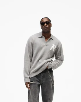 Gebreide bouclé polo