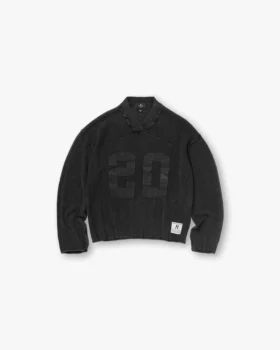 Gebreide varsity-trui met lange mouwen