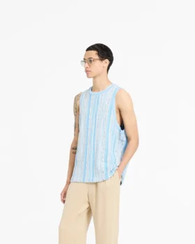 Gemengd gebreid vest