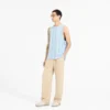 Gemengd gebreid vest