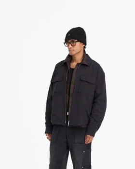 Gewatteerd overshirt met rits