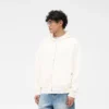 Hoodie met ritssluiting en wafelpatroon