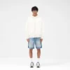 Hoodie met ritssluiting en wafelpatroon
