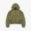 Initial Boxy Zip Through Hoodie