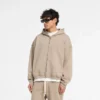 Initial Boxy Zip Through Hoodie