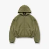 Initial Boxy Zip Through Hoodie