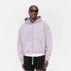 Initial Boxy Zip Through Hoodie