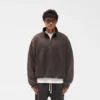 Initial Funnel Neck Quarter Zip Sweatshirt
