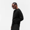 Initial Henley Waffle T-shirt met lange mouwen