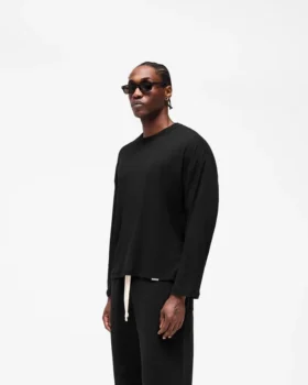 Initial Sheer Rib T-shirt met lange mouwen