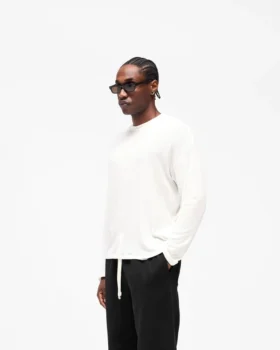Initial Sheer Rib T-shirt met lange mouwen