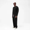 Initial Sheer Rib T-shirt met lange mouwen