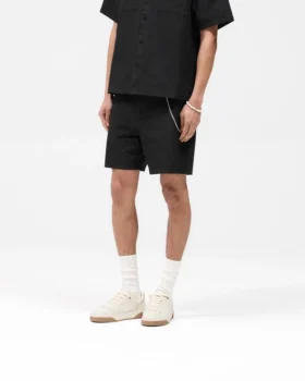 Katoenen getailleerde short
