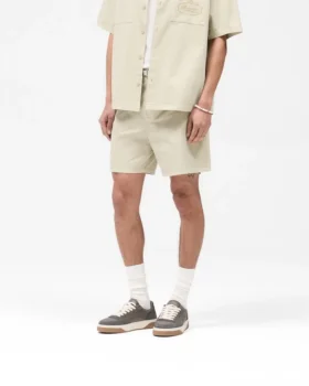 Katoenen getailleerde short