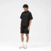 Katoenen getailleerde short