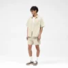 Katoenen getailleerde short
