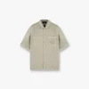 Katoenen overshirt met korte mouwen