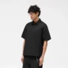 Katoenen overshirt met korte mouwen