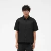 Katoenen overshirt met korte mouwen