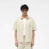 Katoenen overshirt met korte mouwen