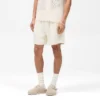 Korte shorts met gebreide panelen