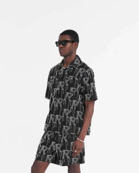 Overshirt met geborduurde initialen