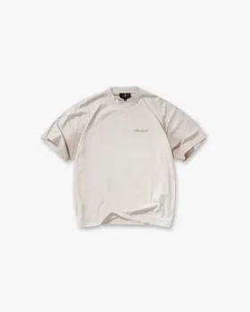 T-shirt met metalen bloklogo
