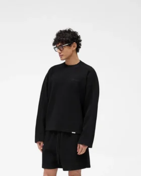 Wafel T-shirt met lange mouwen
