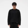 Wafel T-shirt met lange mouwen